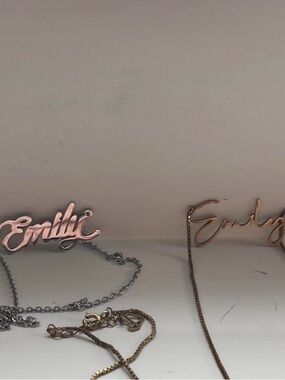 Custom Name Script Necklace - Gold and Silver Options